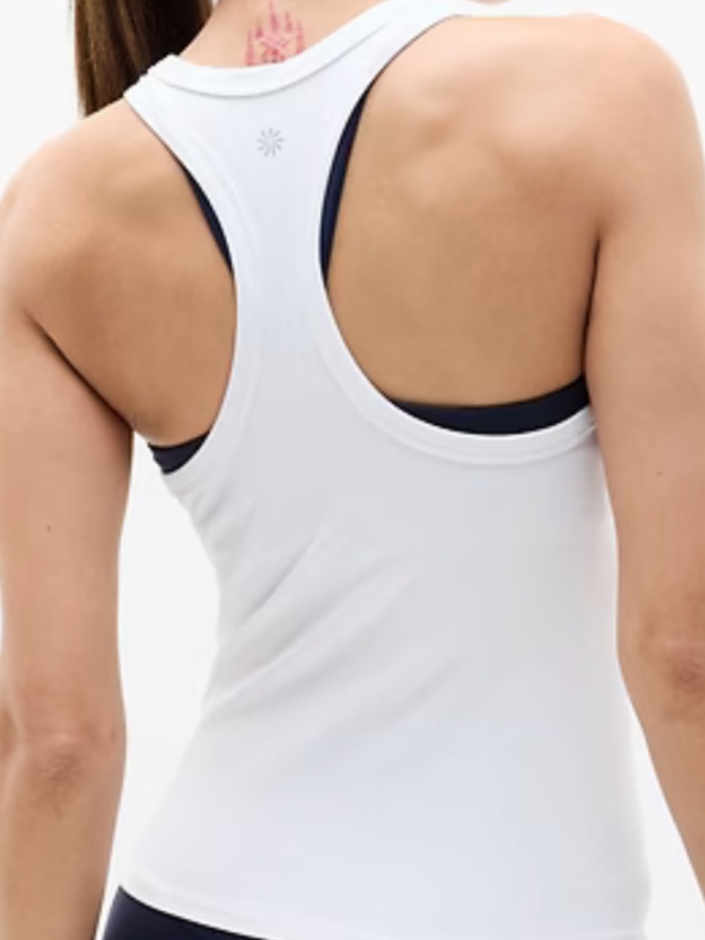 Athleta Women's White Racerback Tank Top-M